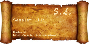 Sessler Lili névjegykártya